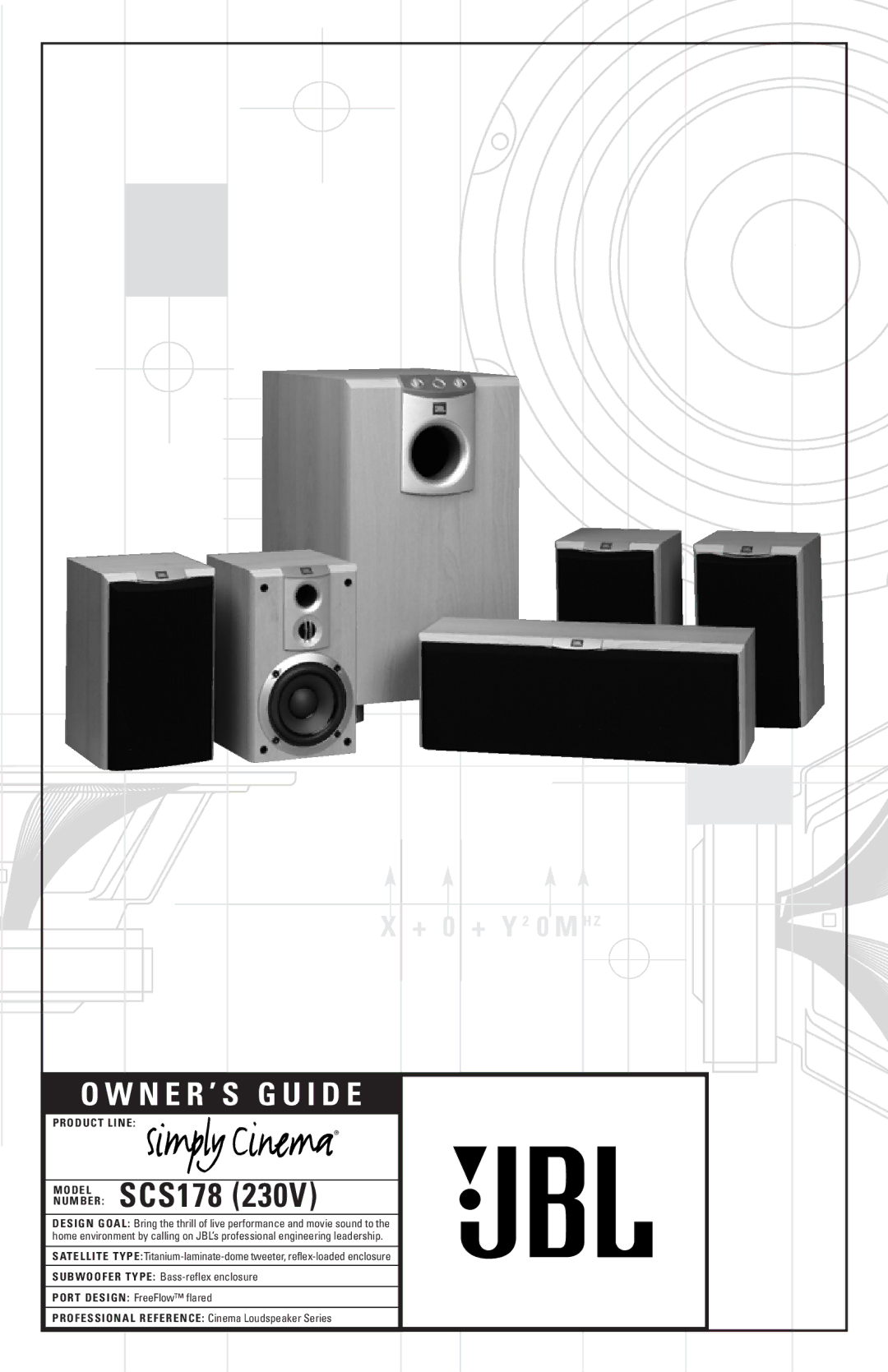 JBL manual Model SCS178 