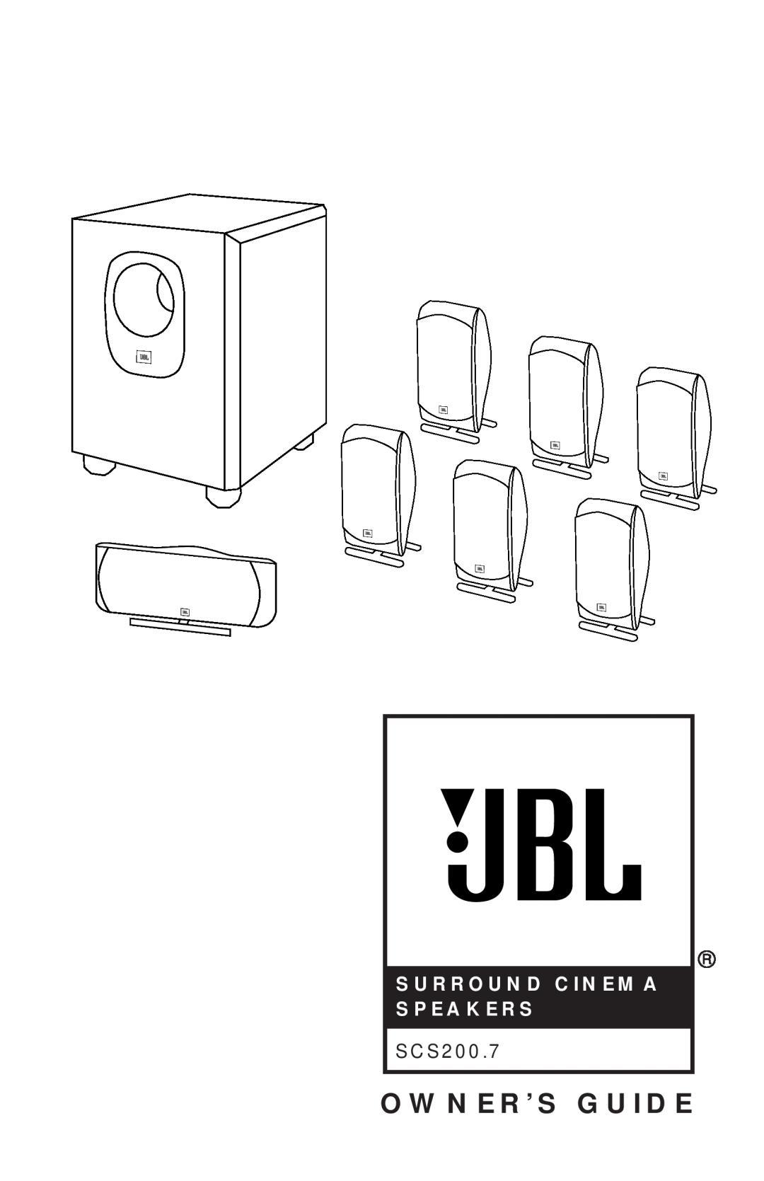 JBL SCS200.7 manual Owner’S Guide, Surround Cinema Speakers 