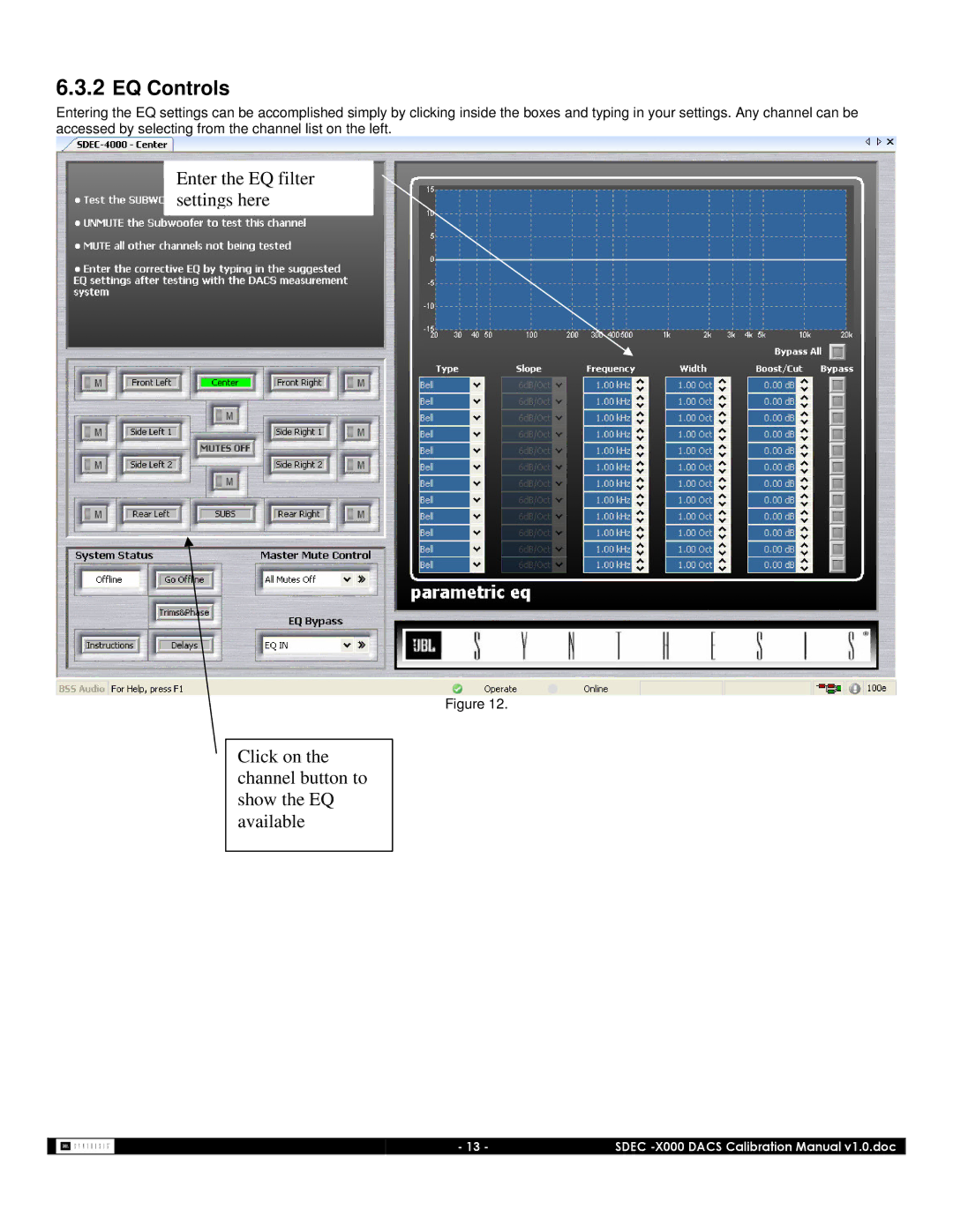 JBL SDEC-4000, SDEC-3000 manual EQ Controls 