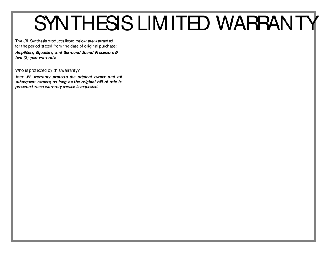 JBL SDP-40 manual Who is protected by this warranty?, What is covered by the JBL warranty?, How to obtain warranty service 