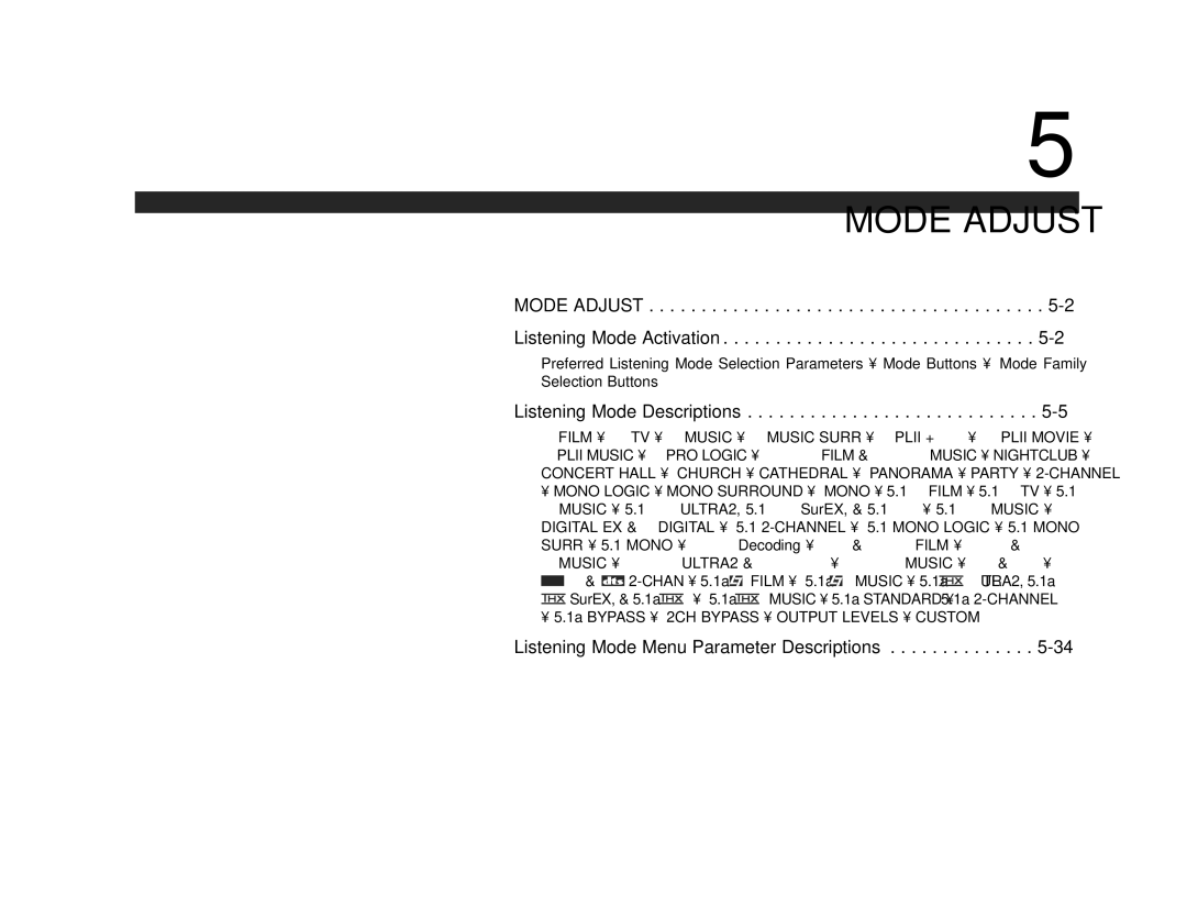 JBL SDP-40 manual Mode Adjust 