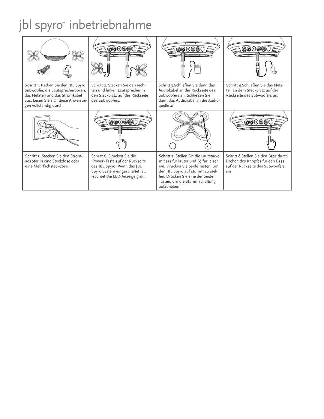 JBL manual Jbl spyro inbetriebnahme 