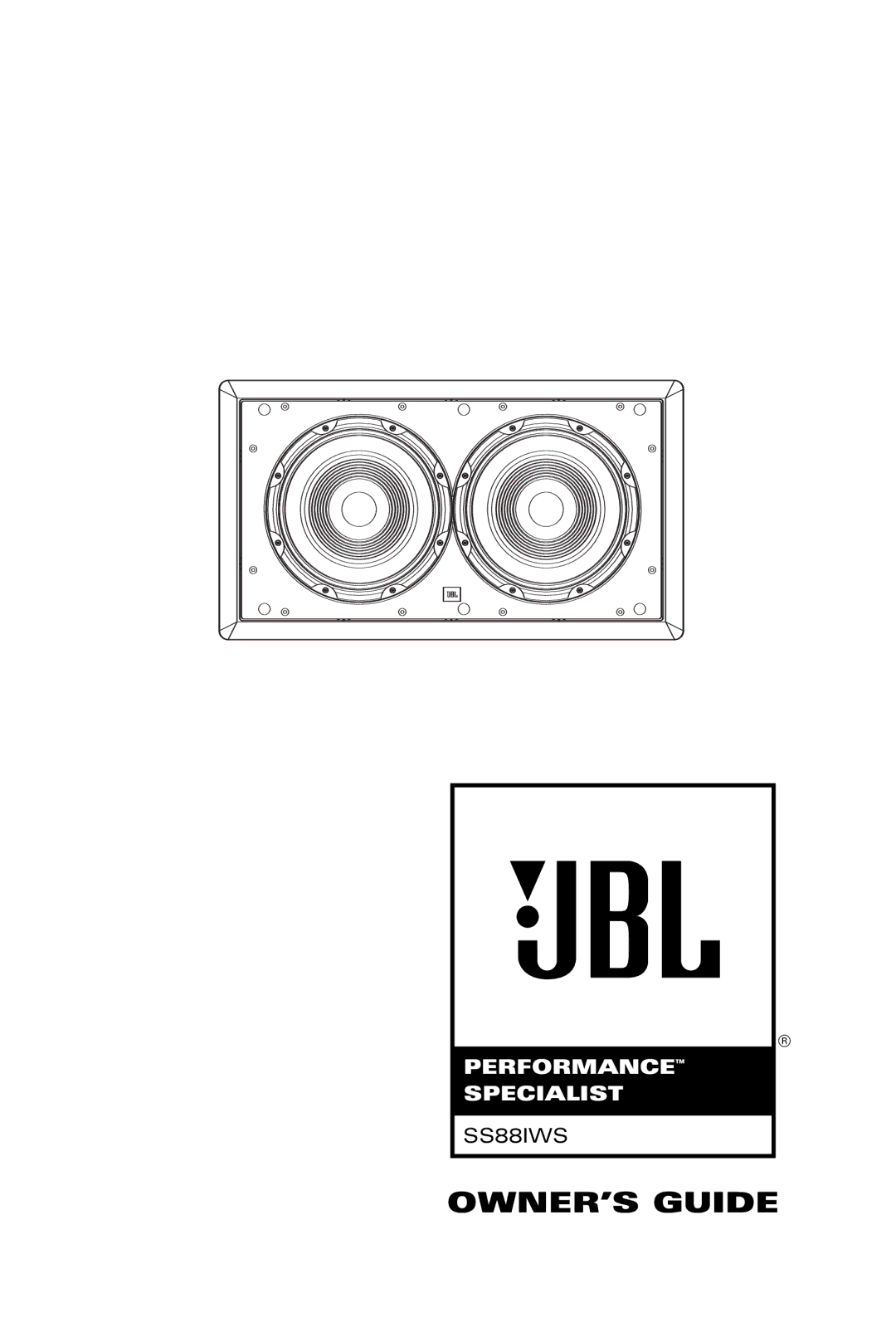 JBL SS88IWS manual OWNER’S Guide 