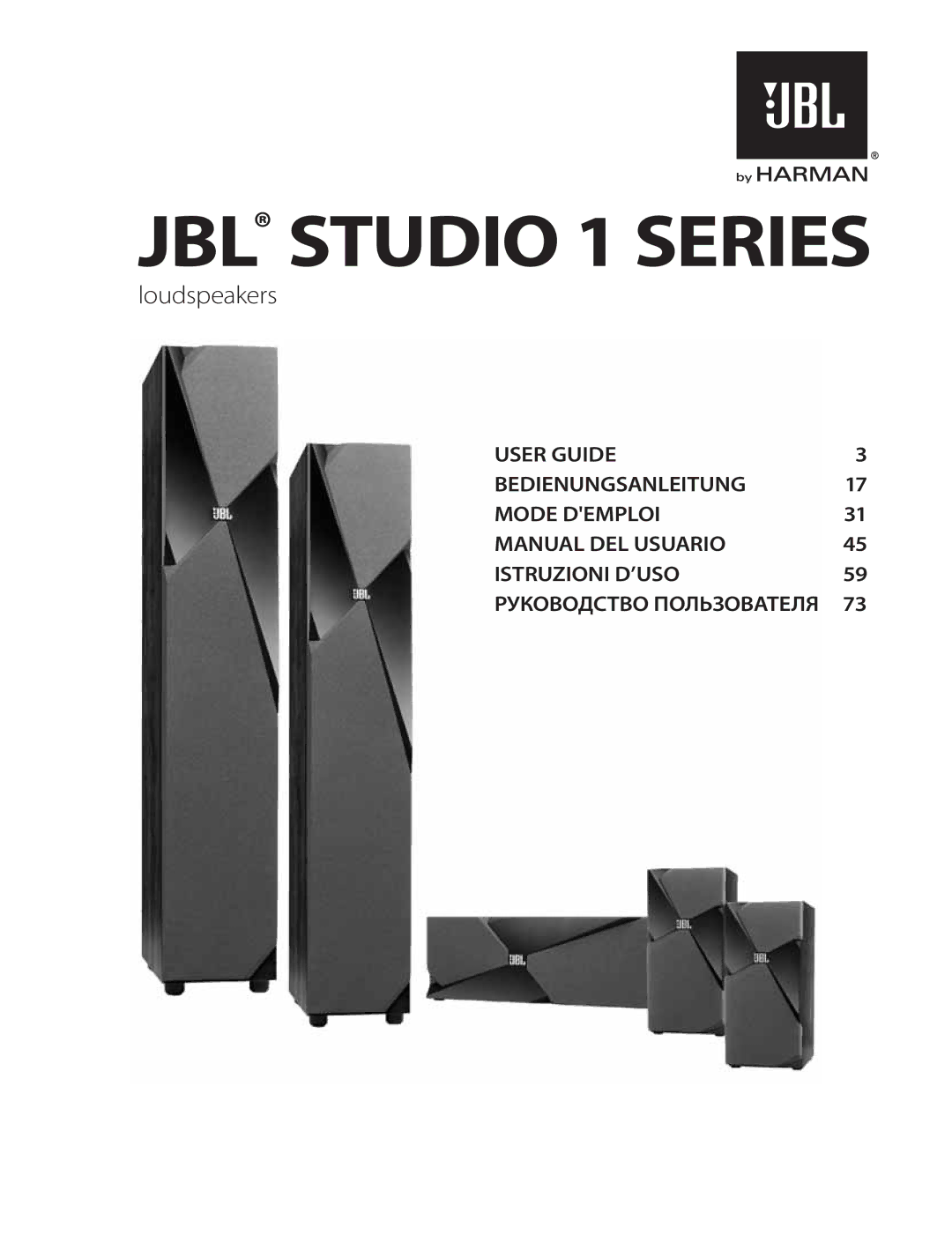 JBL STUDIO180 manual JBL Studio 1 Series 