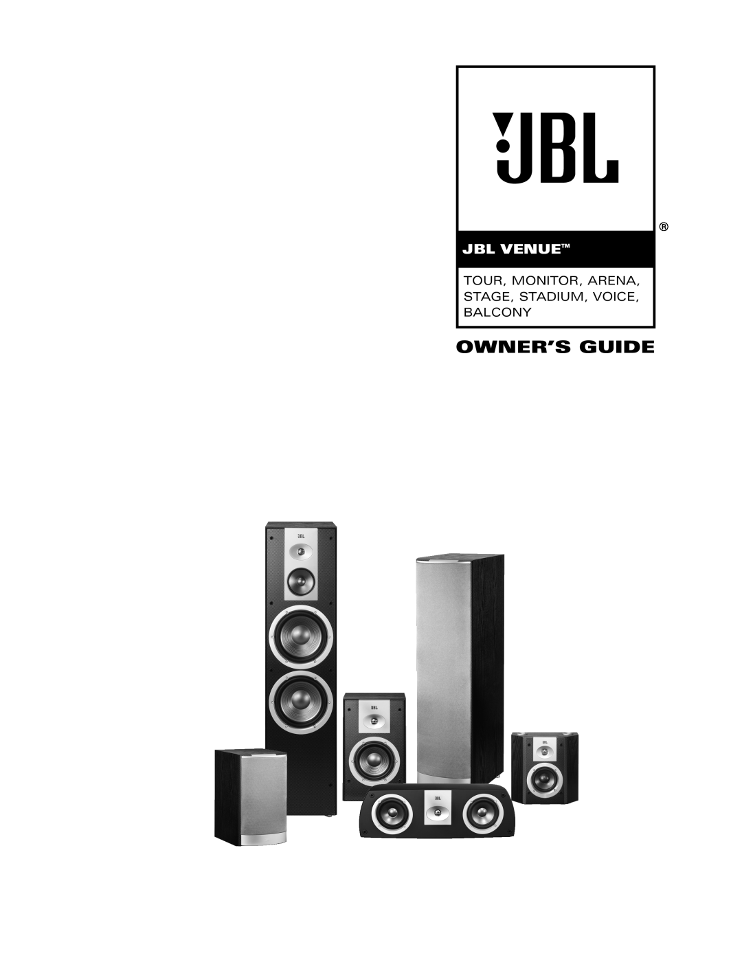 JBL Venue Series manual Owner’S Guide, Jbl Venue 