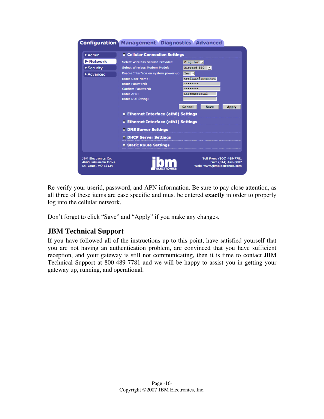 JBM electronic C-130 quick start JBM Technical Support 