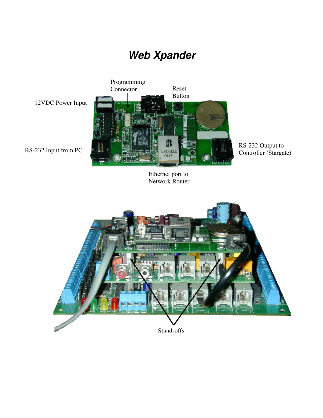 JDS Uniphase RS-232 operation manual Web Xpander 