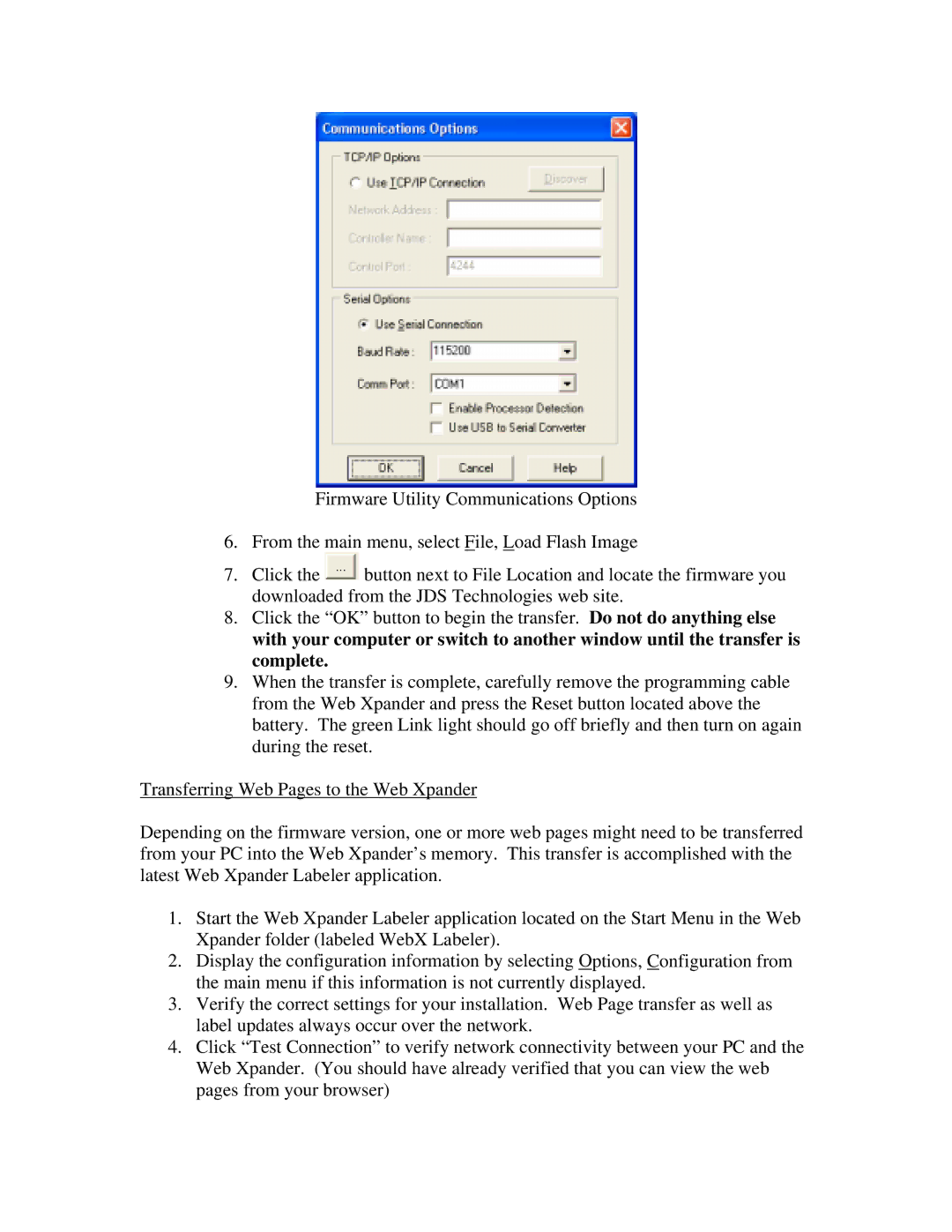 JDS Uniphase RS-232 operation manual 