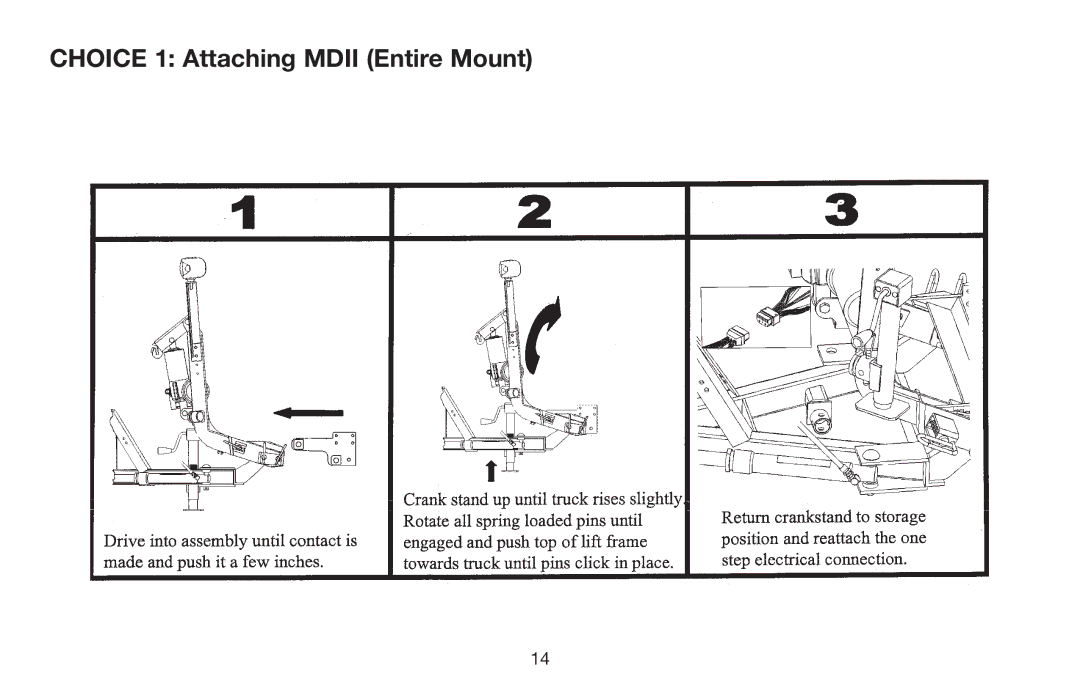 Jeep E-60 owner manual Choice 1 Attaching Mdii Entire Mount 