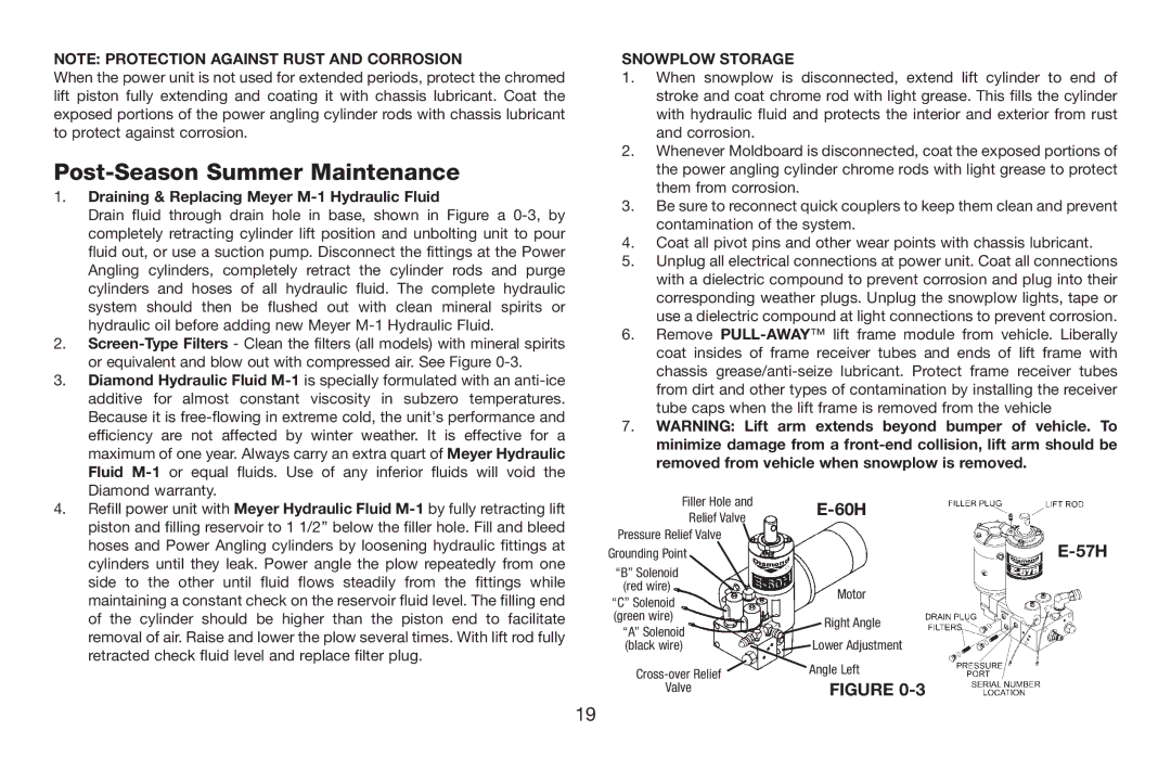 Jeep E-60 owner manual Post-Season Summer Maintenance 