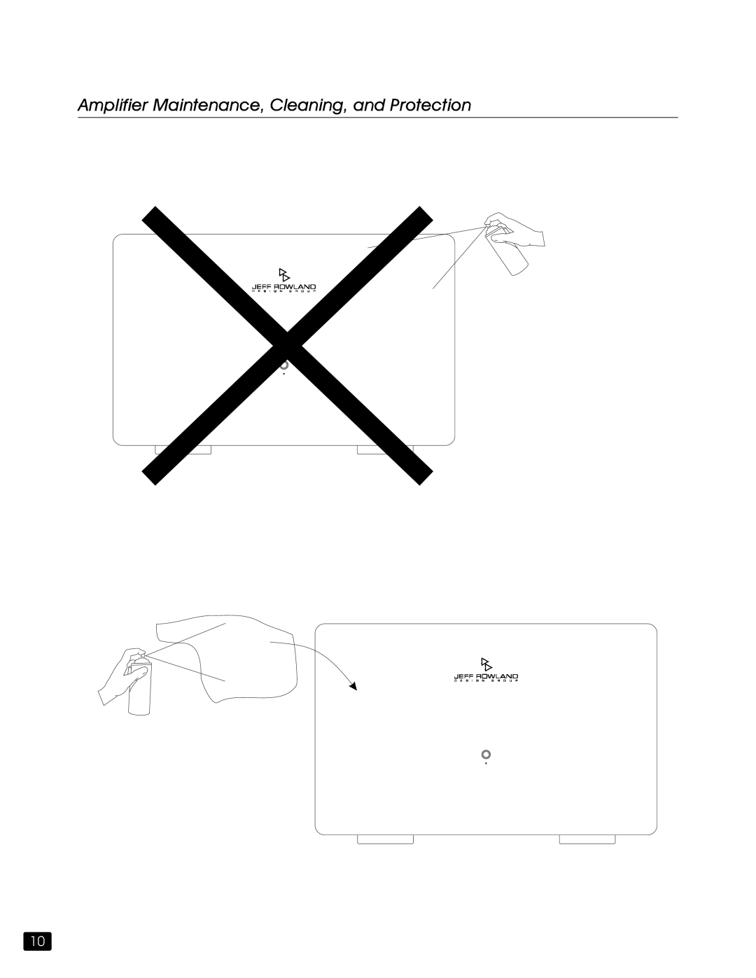 Jeff Rowland Design Group 302 owner manual Amplifier Maintenance, Cleaning, and Protection 