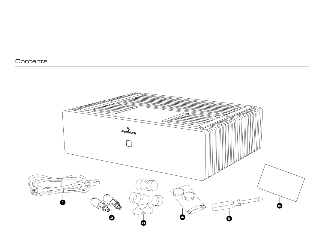 Jeff Rowland Design Group Model 2 manual Contents 