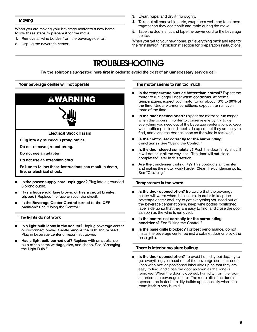 Jenn-Air 8.34E+12, 2300280B manual Troubleshooting 