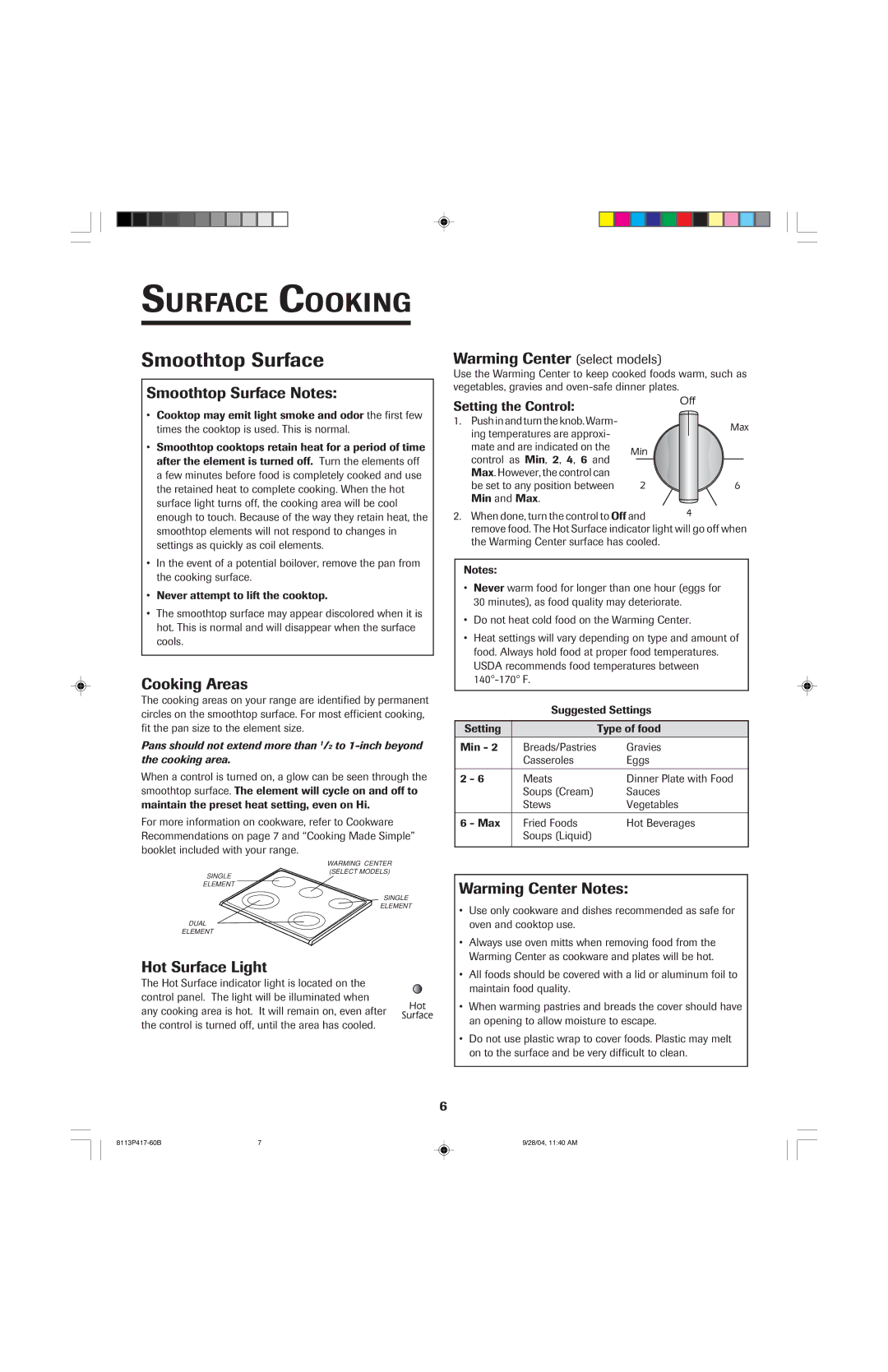 Jenn-Air 800 important safety instructions Smoothtop Surface 