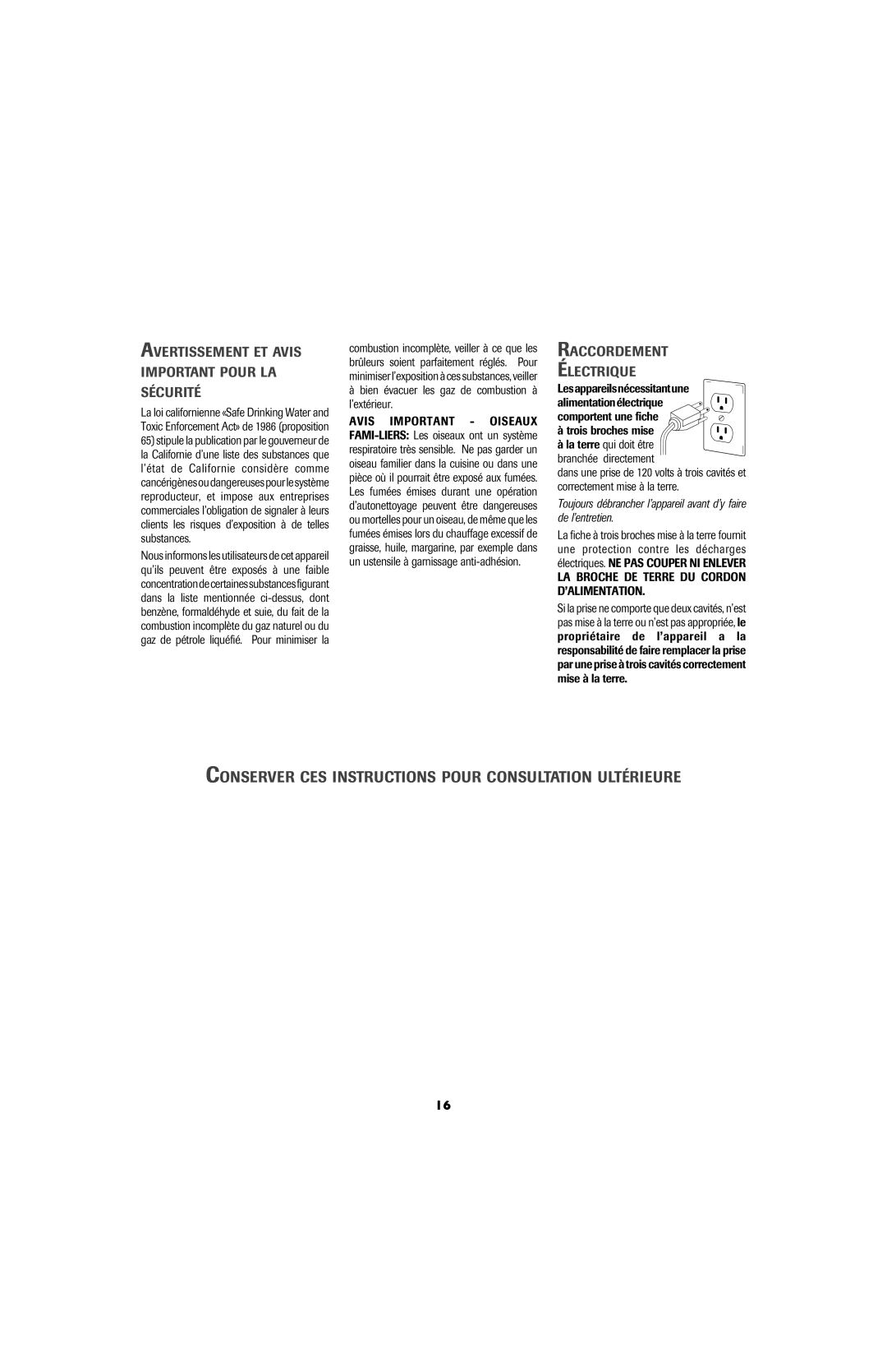 Jenn-Air 8112P341-60 Conserver CES Instructions Pour Consultation Ultérieure, Raccordement Électrique 