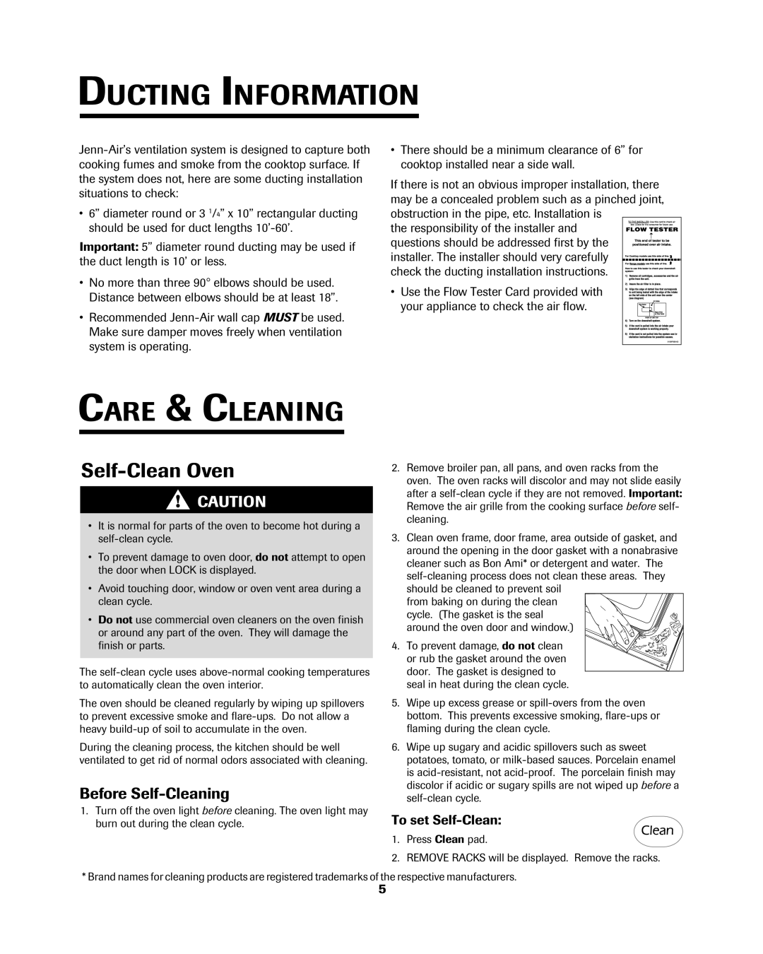 Jenn-Air 8113P754-60 important safety instructions Care & Cleaning, Before Self-Cleaning, To set Self-Clean 