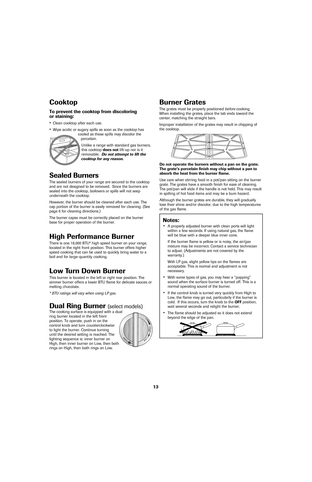 Jenn-Air 8113P759-60 Cooktop, Sealed Burners, High Performance Burner, Low Turn Down Burner, Burner Grates 