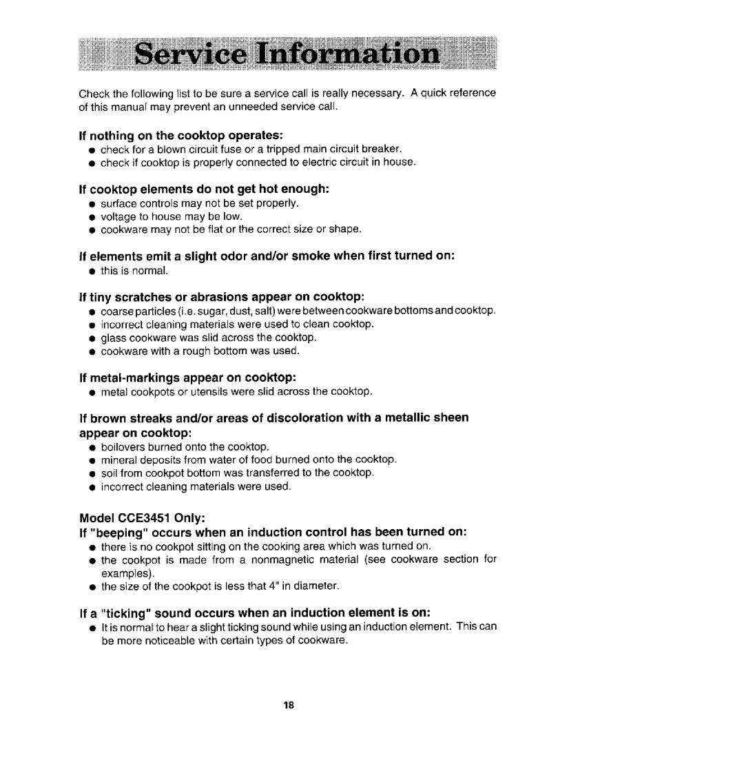 Jenn-Air CCE3531, CCE3401, CVE3400, CCE3451 manual 