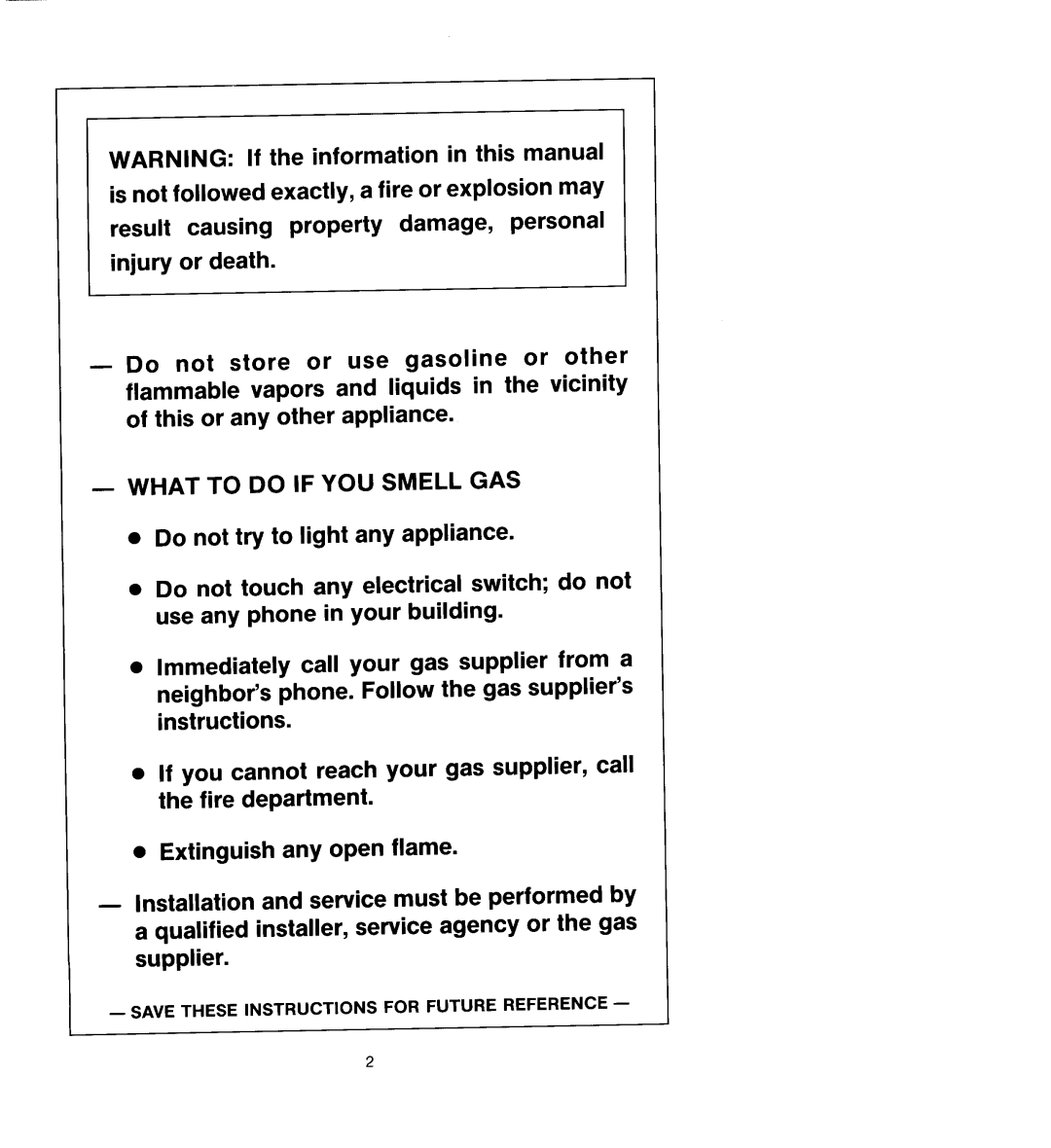 Jenn-Air CG106, CG205, CG206B, CVG316 manual What to do if YOU Smell GAS 