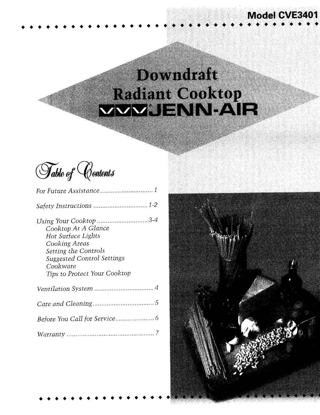 Jenn-Air CVE3401 warranty For Future Assistance Safety In struction s Using 