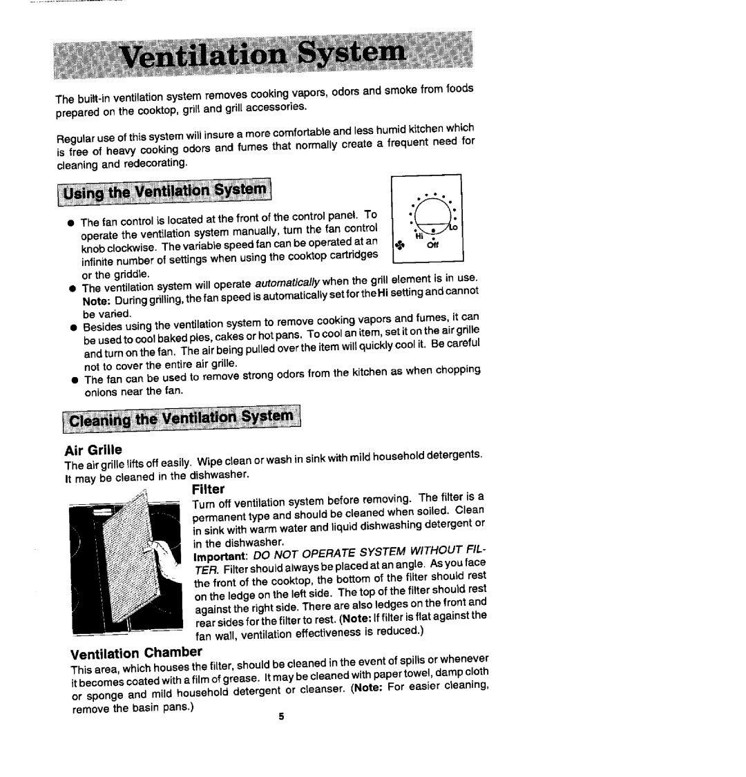 Jenn-Air CVEX4370, CVEX4270, CVEX4100 manual Ventilation Chamber 