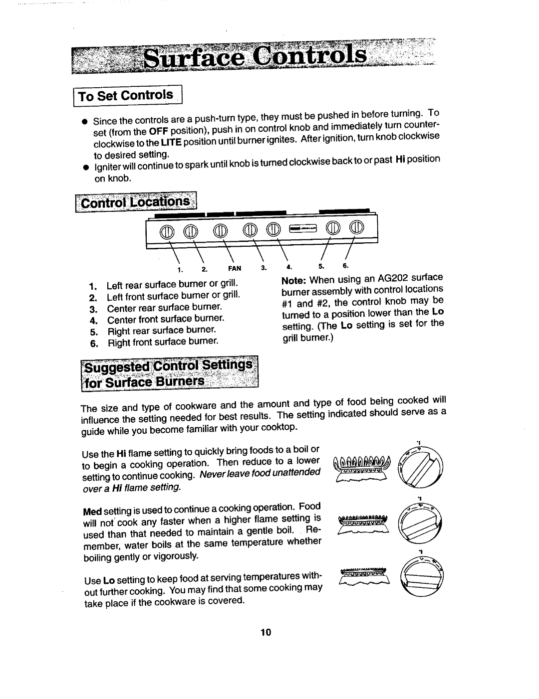 Jenn-Air CVG4380P, JGD8348 manual To Set Controls, Over a Hi flame setting 