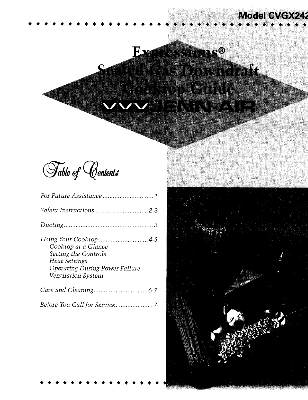 Jenn-Air CVGX242 manual For Future 