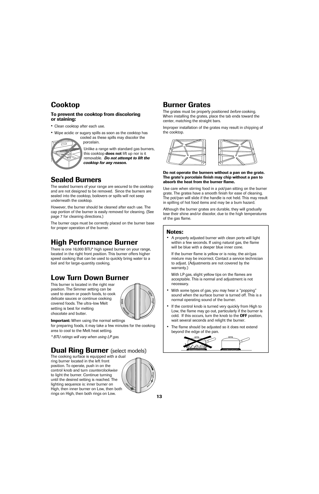 Jenn-Air GAS DOWNDRAFT SLIDE-IN RANGE Cooktop Burner Grates, Sealed Burners, High Performance Burner, Low Turn Down Burner 