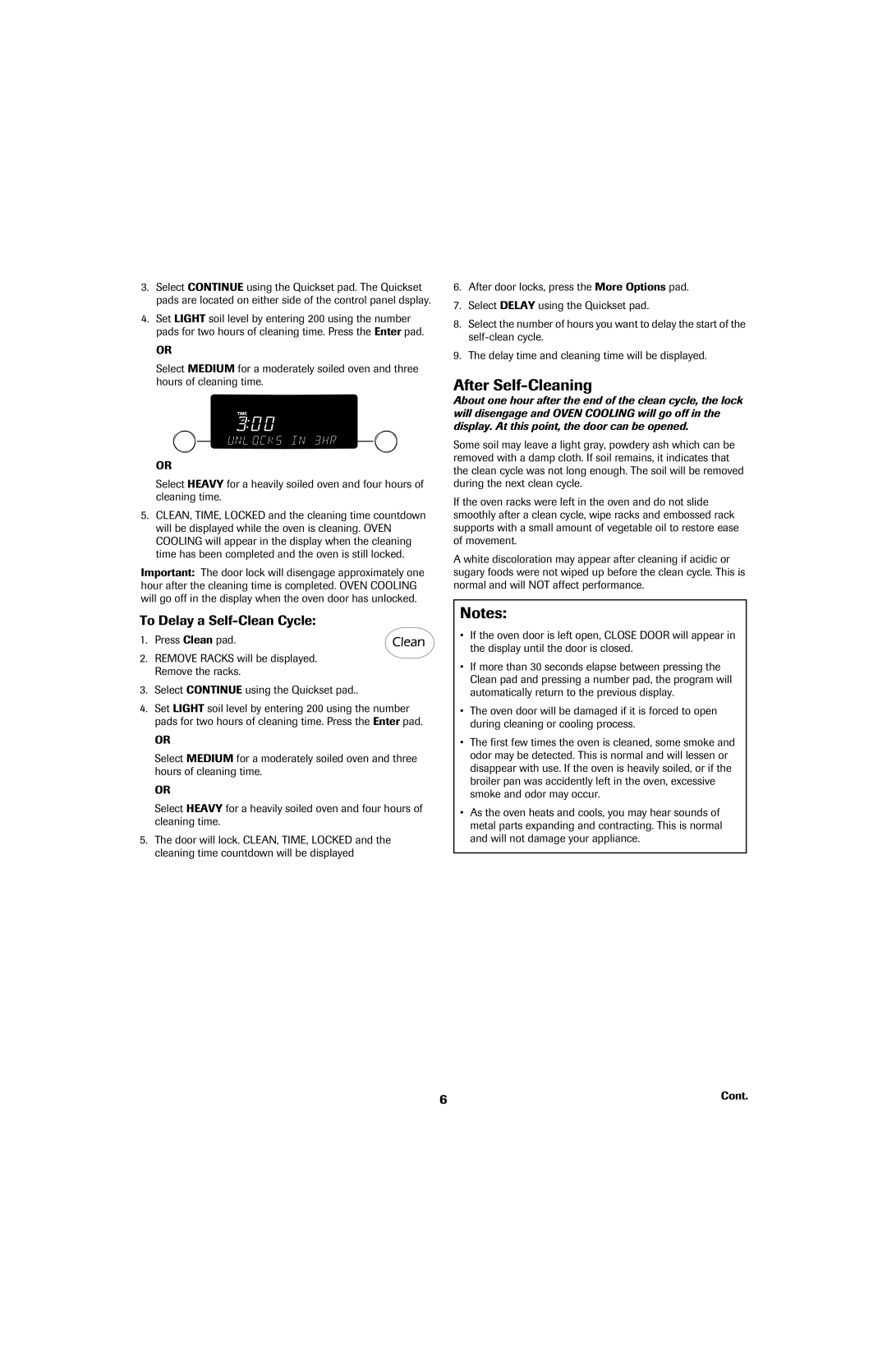 Jenn-Air GAS DOWNDRAFT SLIDE-IN RANGE important safety instructions After Self-Cleaning, To Delay a Self-Clean Cycle 