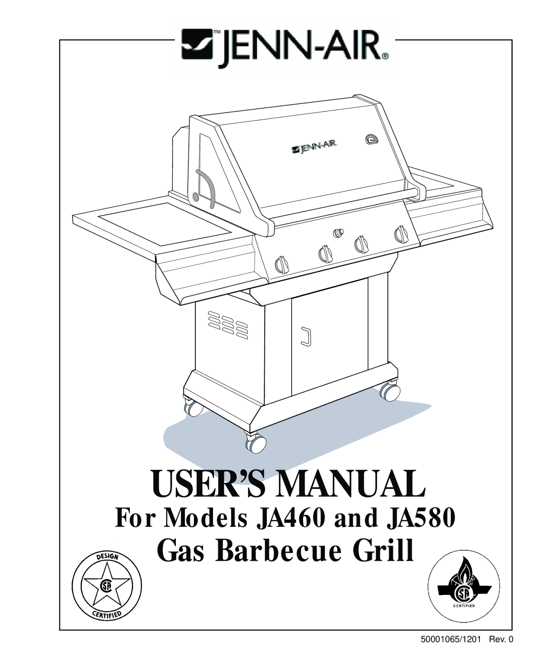 Jenn-Air JA460, JA580 user manual USER’S Manual 