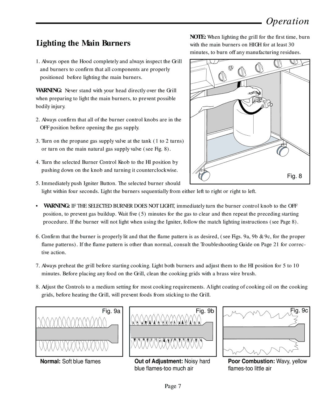 Jenn-Air JA460, JA580 user manual Operation 