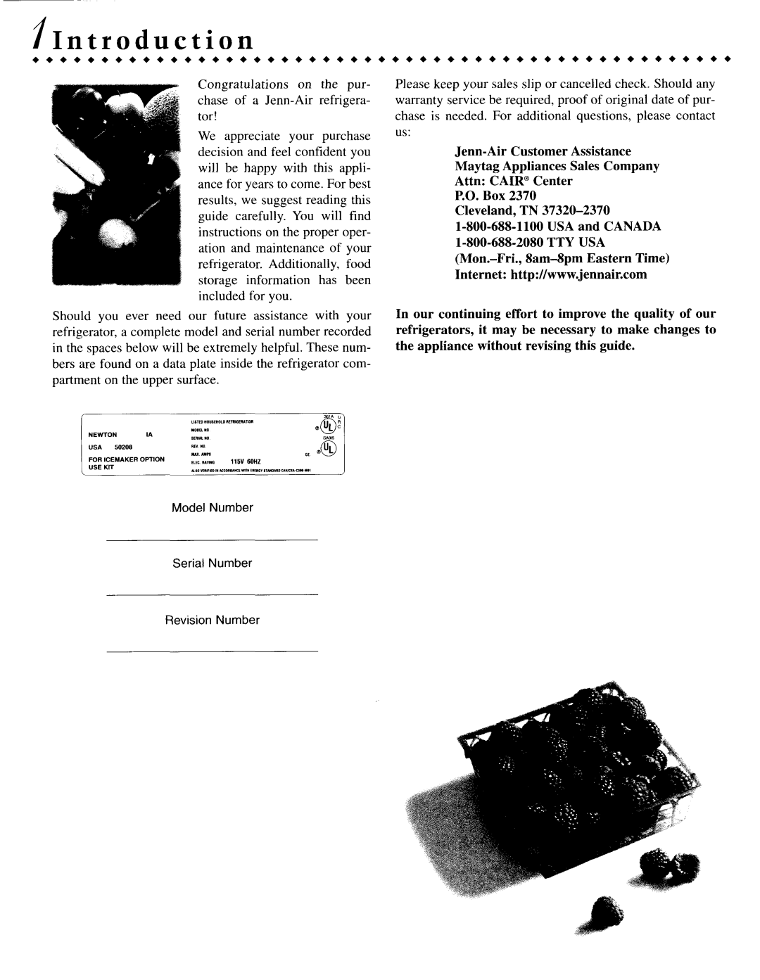 Jenn-Air JCD2389DTB, JCD2389DTW, JCD2389GTW, JCD2389GEQ, JCD2389DEW, JCD2389GEB, JSD2789DEB, JCD2389GEW, JSD2588AEA Introduction 