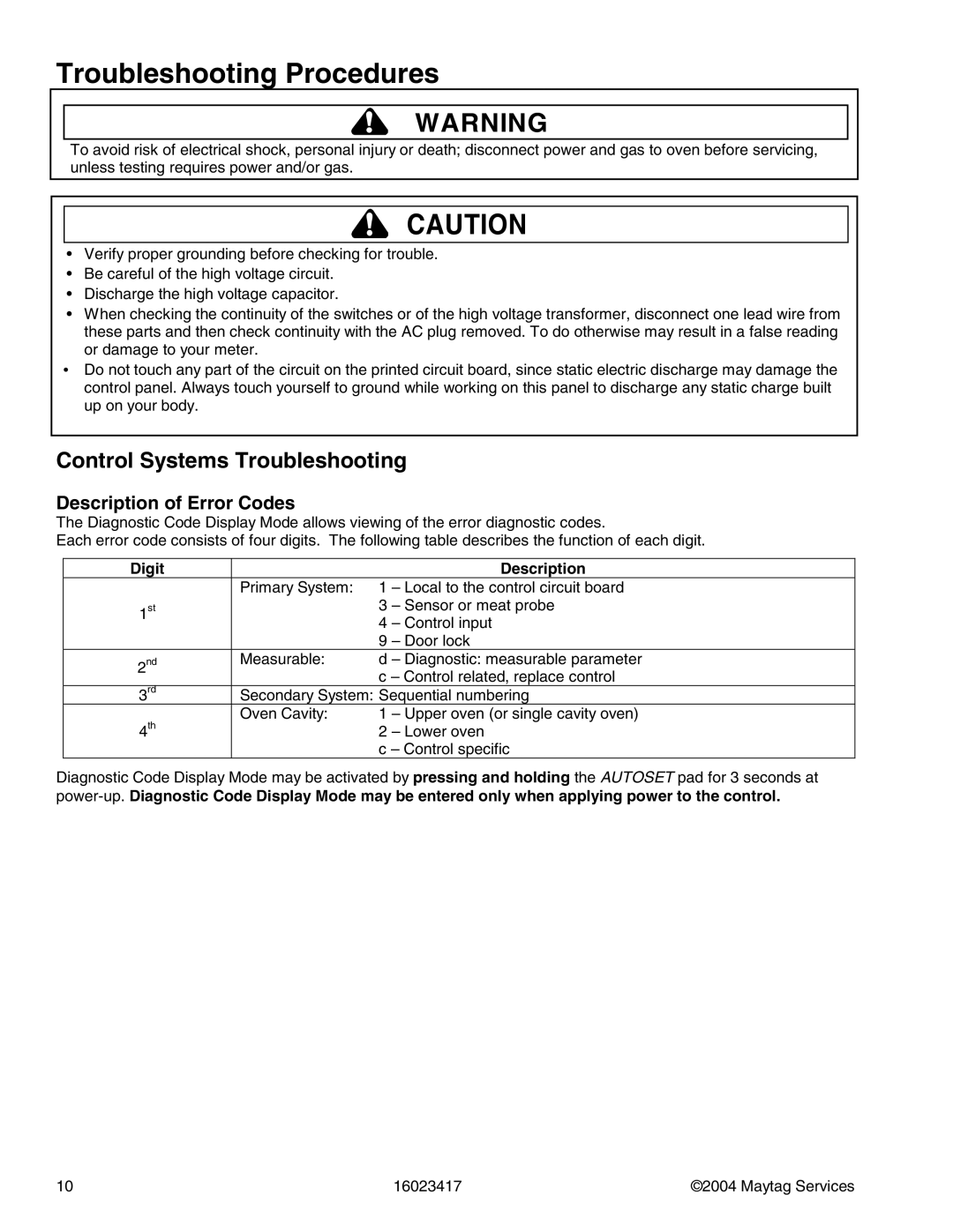 Jenn-Air JDR8895ACS/W, JDR8895AAB/S/W manual Troubleshooting Procedures 