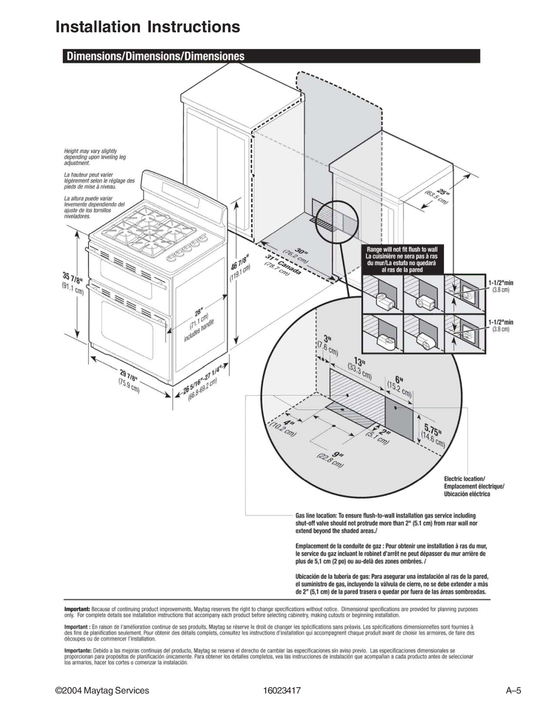 Jenn-Air JDR8895AAB/S/W, JDR8895ACS/W manual Installation Instructions 