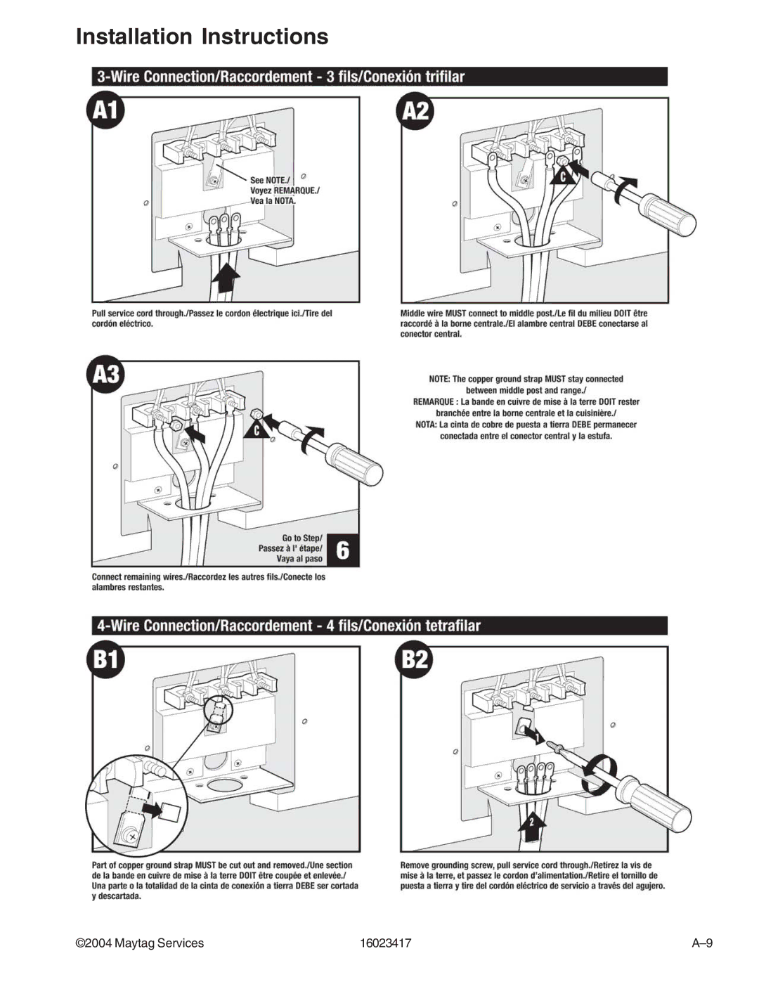 Jenn-Air JDR8895AAB/S/W, JDR8895ACS/W manual Installation Instructions 