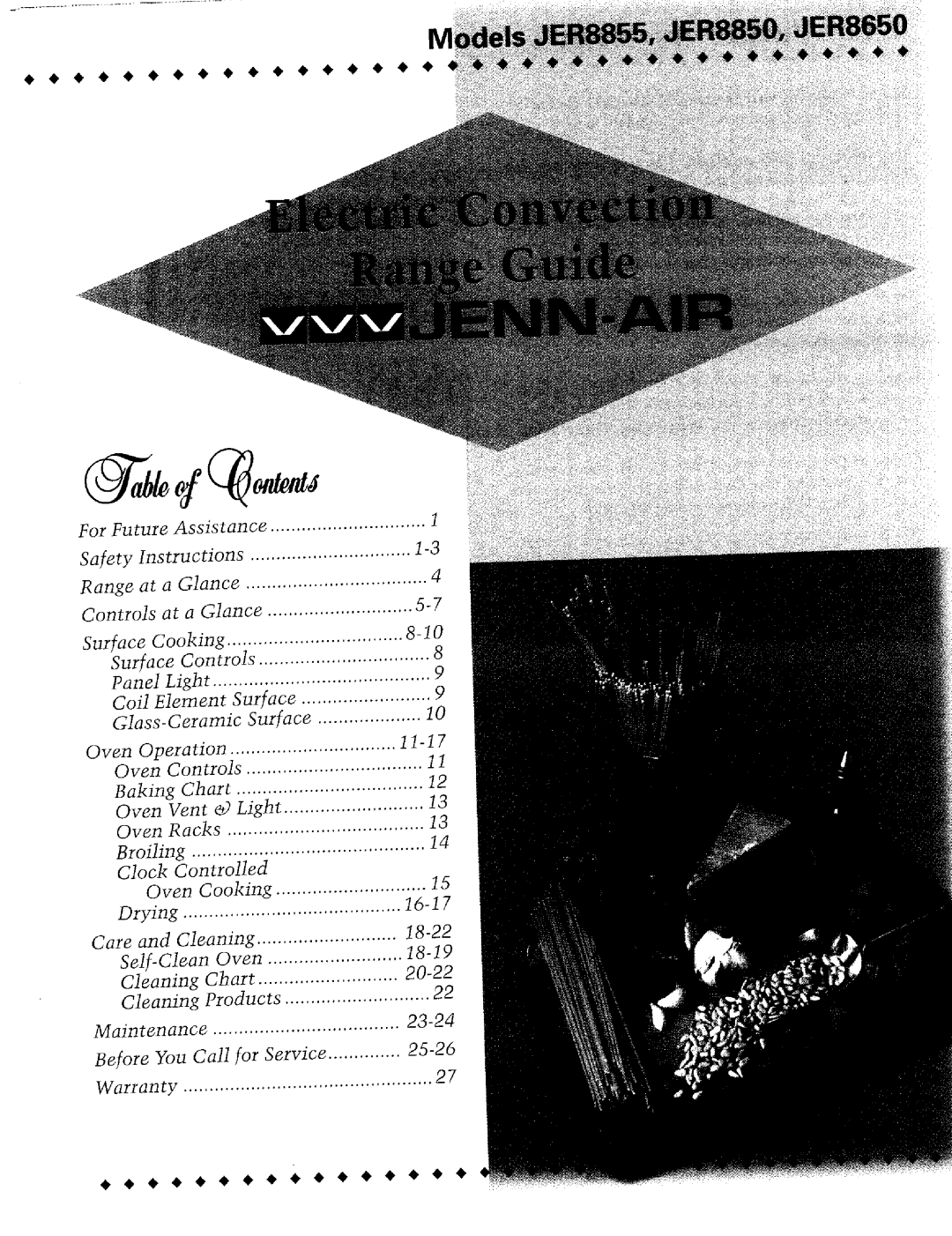 Jenn-Air JER8855, JER8850, JER8650 warranty For Future 