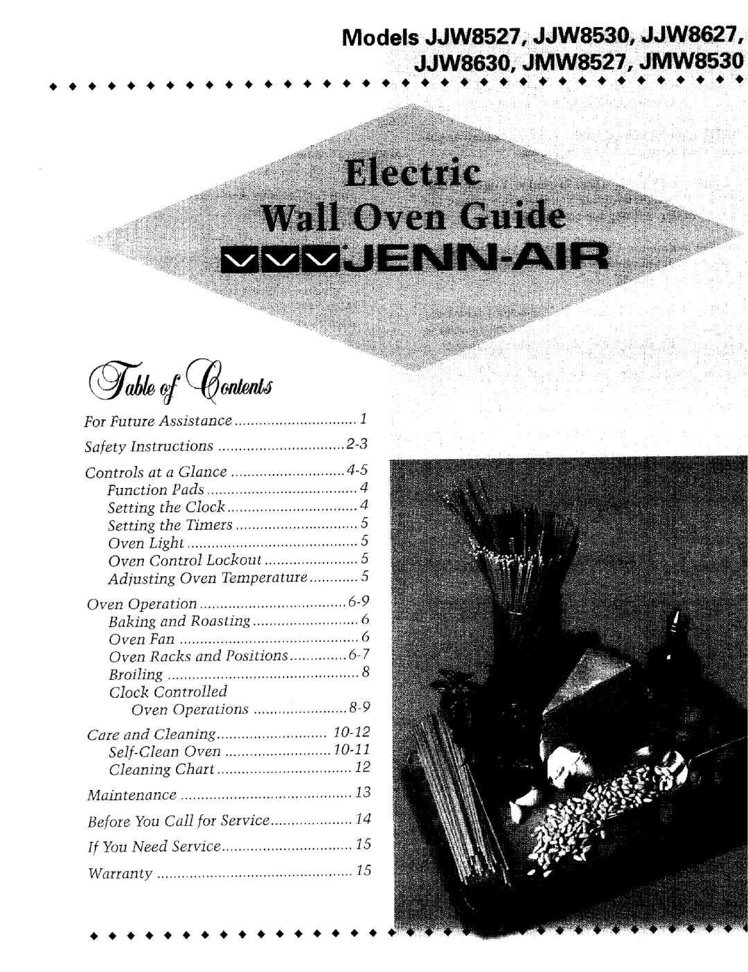 Jenn-Air JIVR /8530 warranty For Future Assistance 