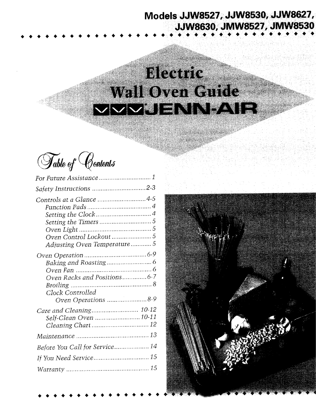 Jenn-Air warranty Models JJW8527, JJW8530, JJW8627, JJW8630, JMW8527, JIVR /8530 