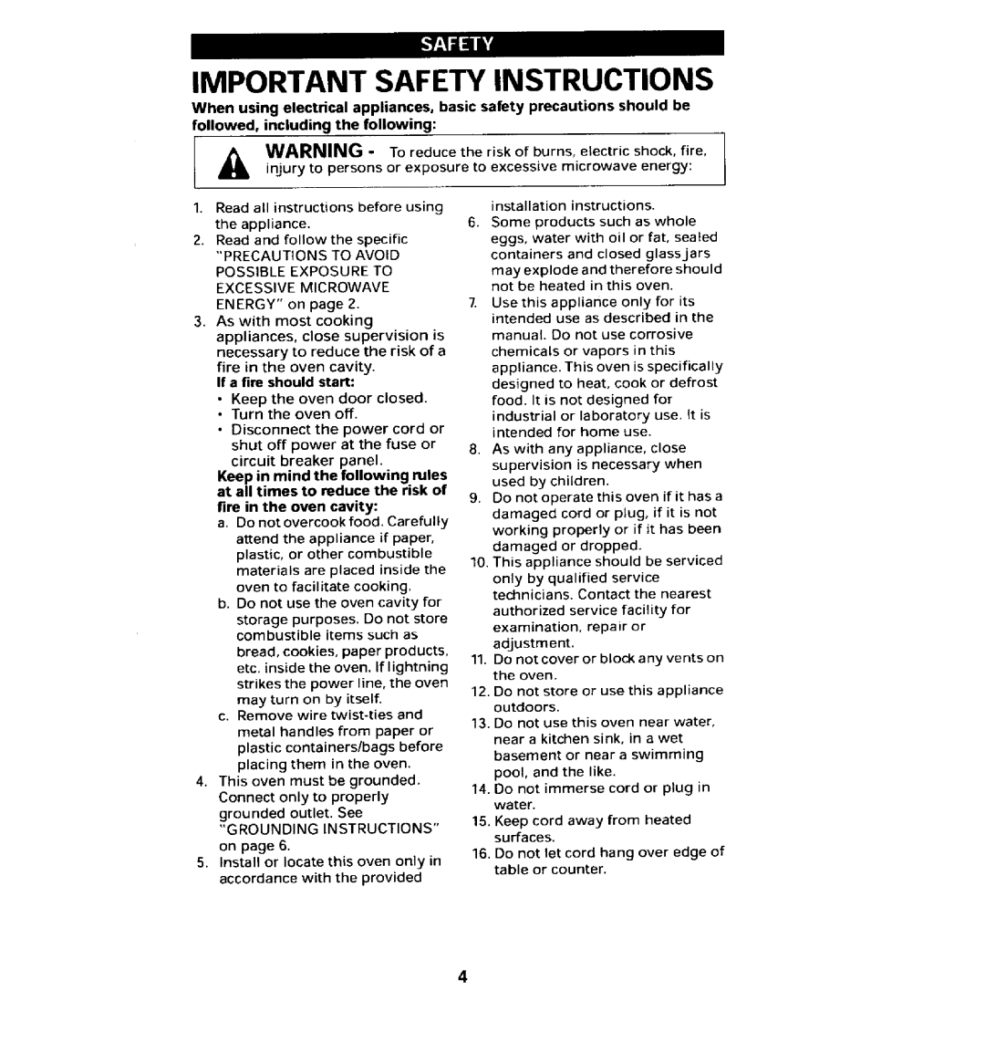 Jenn-Air JMC8100ADB manual Important Safetyinstructions, Remove wire twist-tiesand 