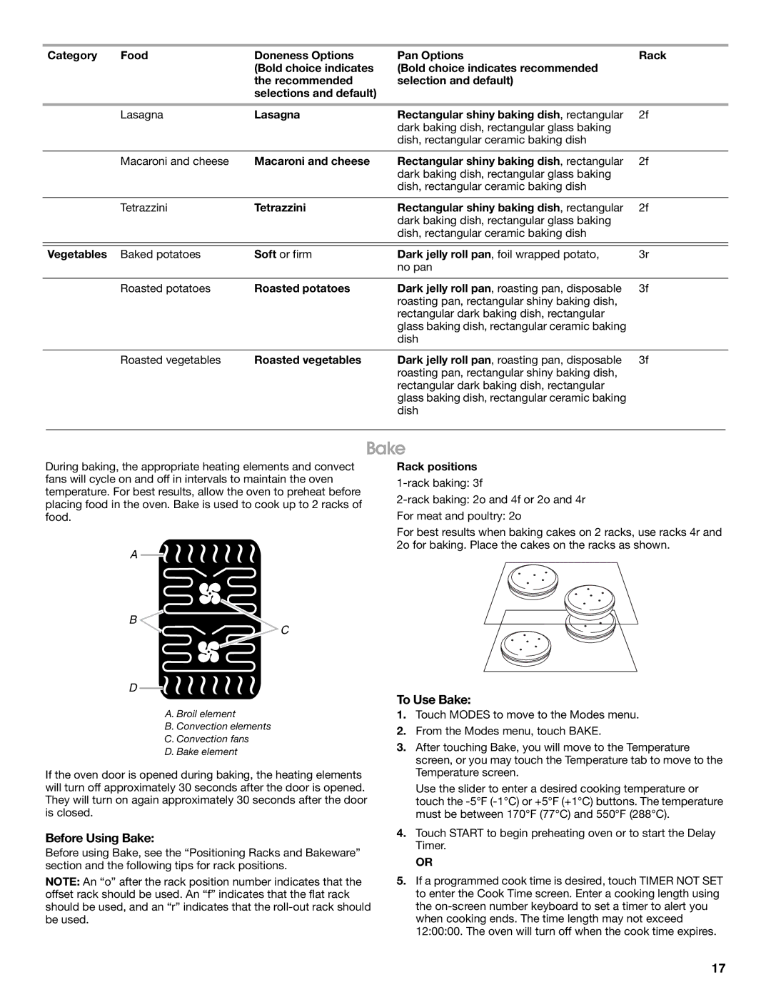 Jenn-Air JMW3430 manual Before Using Bake, To Use Bake 