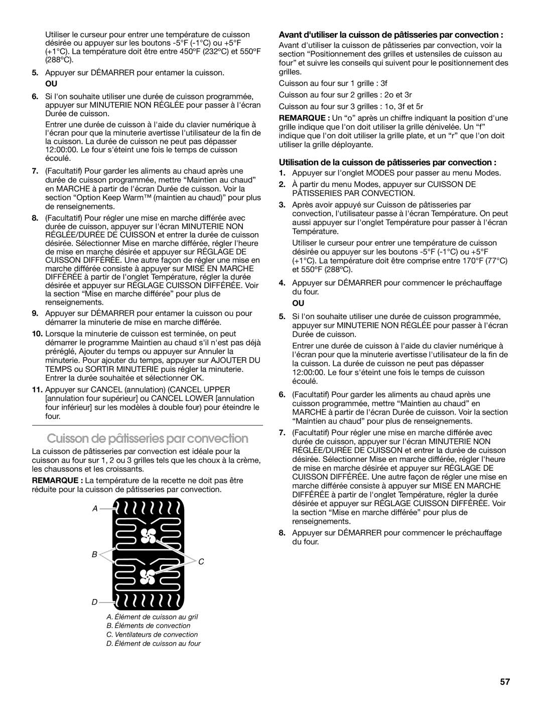 Jenn-Air JMW3430 manual Cuisson de pâtisseries par convection, Avant dutiliser la cuisson de pâtisseries par convection 