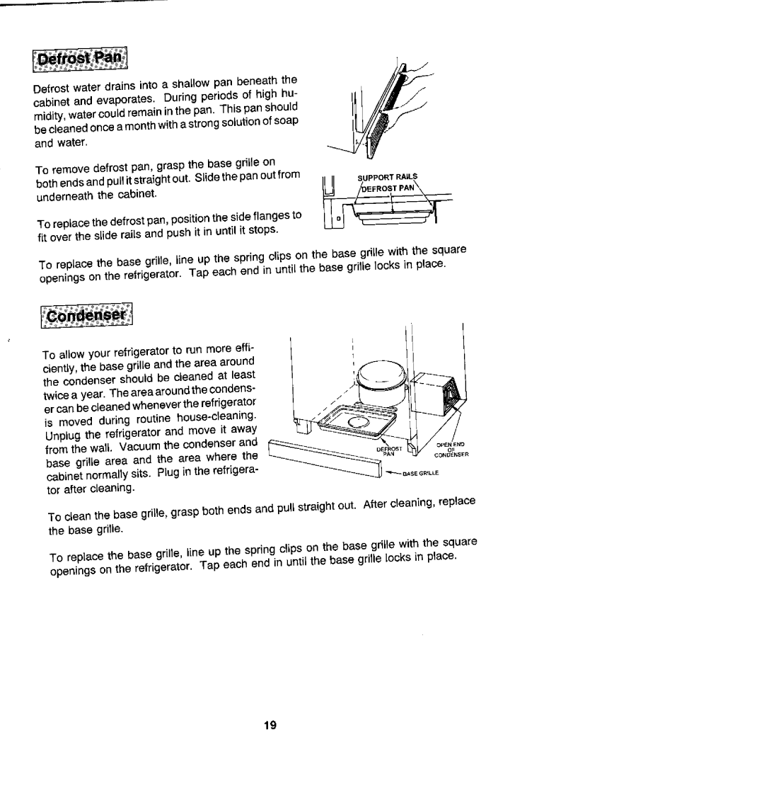 Jenn-Air JRT219, JRTD229, JRTF2160, JRTF1960, JRT199, JRT2160 manual FROiT PAN 