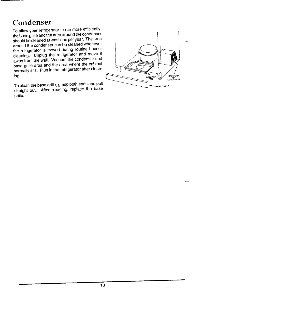 Jenn-Air JRTDE228 manual Condenser 