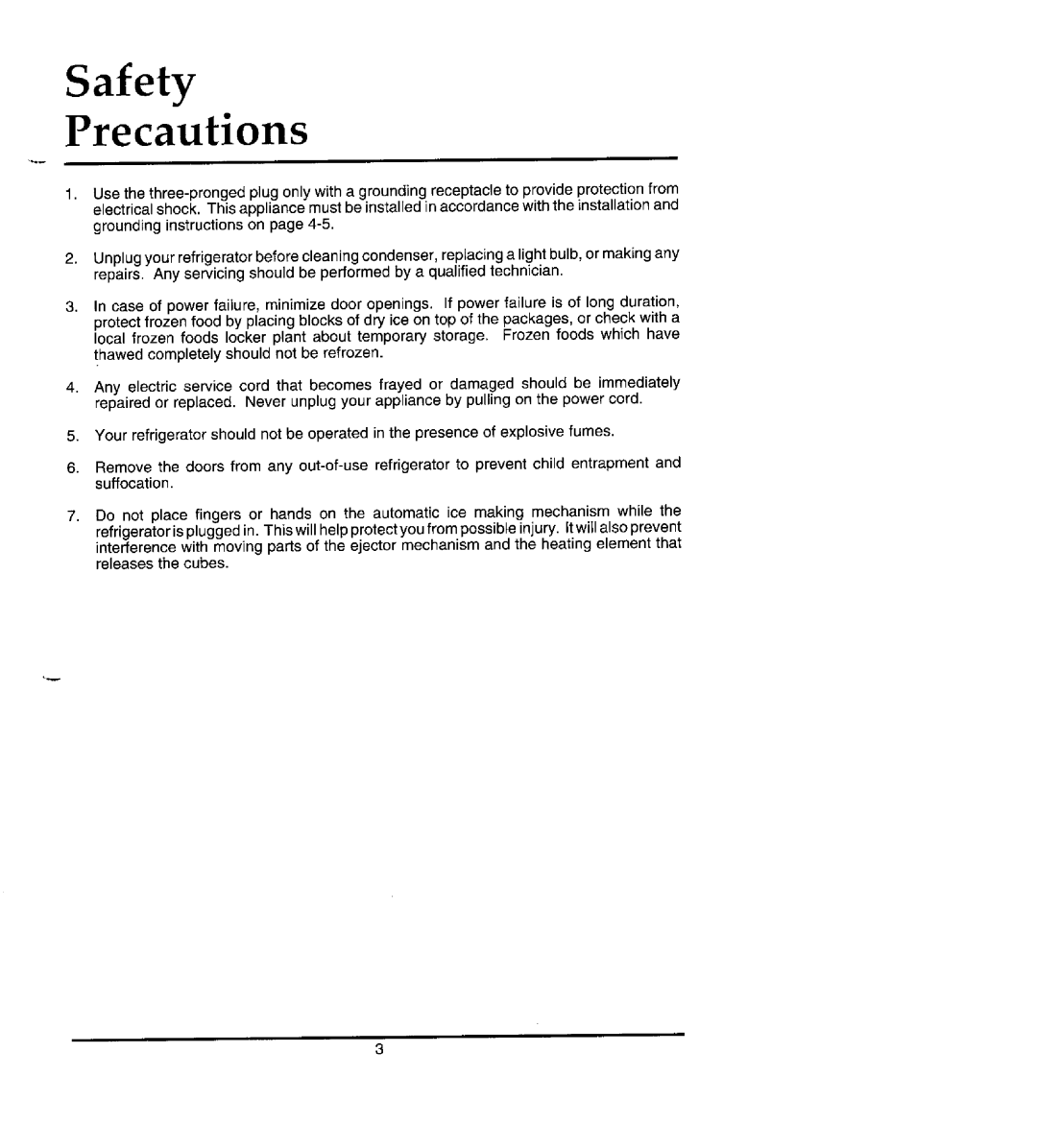 Jenn-Air JRTDE228 manual Safety Precautions 