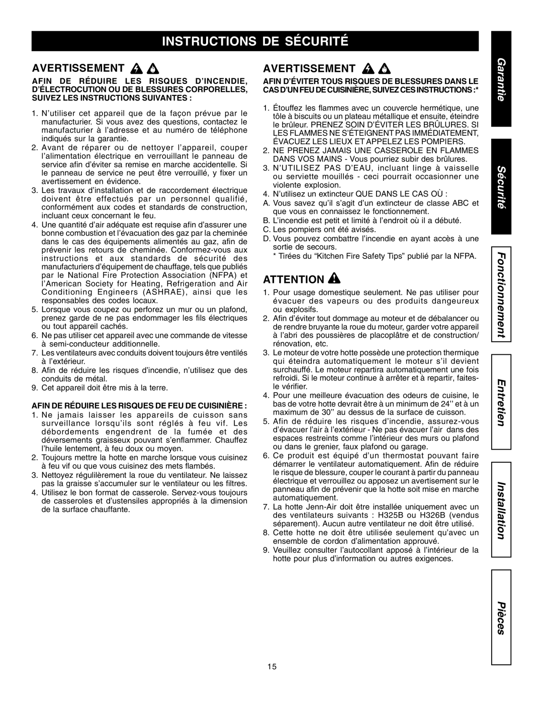 Jenn-Air JXT9030BDP, JXT9036BDP, JXT9048BDP Instructions DE Sécurité, Afin DE Réduire LES Risques DE FEU DE Cuisinière 