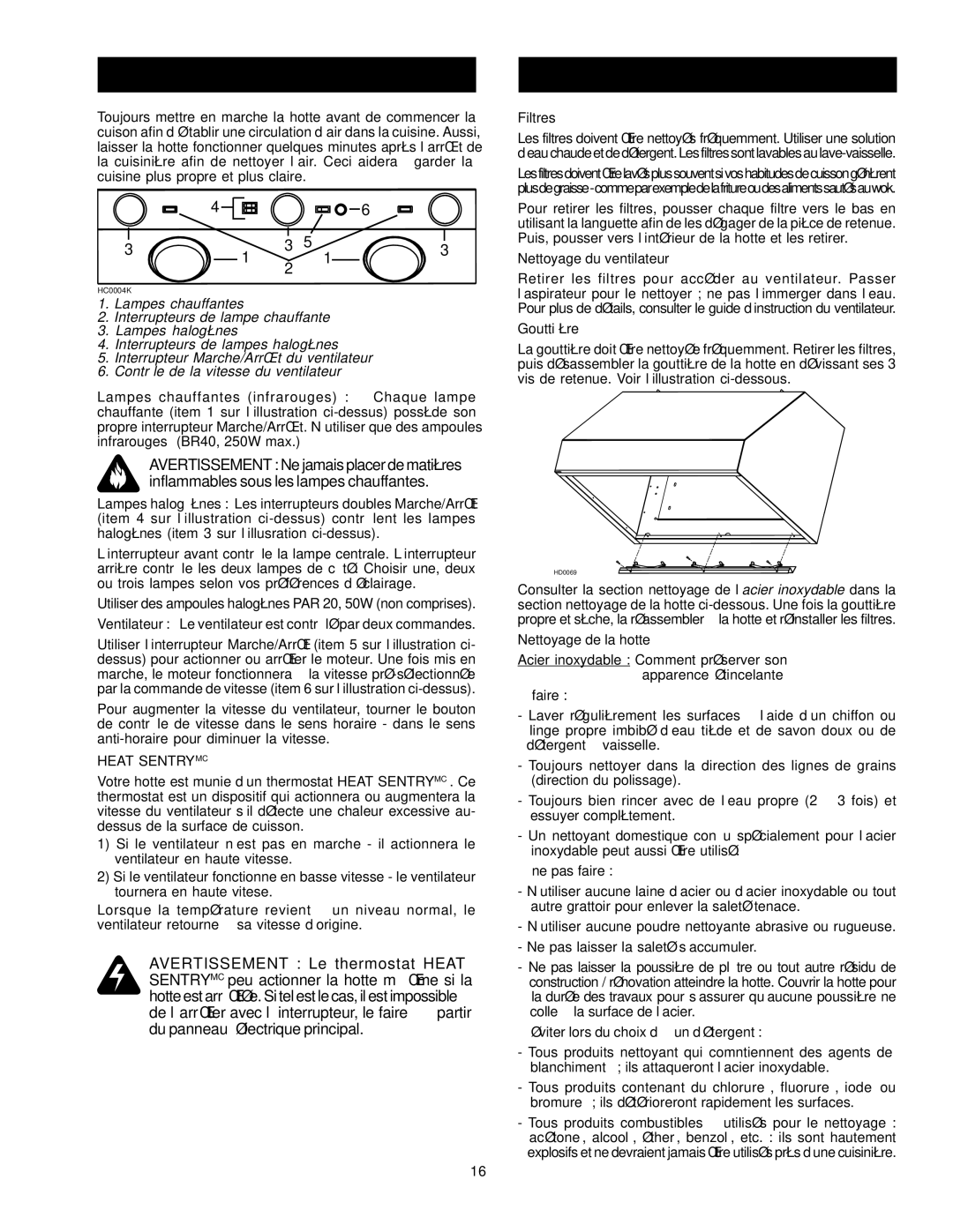 Jenn-Air JXT9036BDP, JXT9030BDP, JXT9048BDP installation manual Fonctionnement Entretien, Heat Sentrymc 