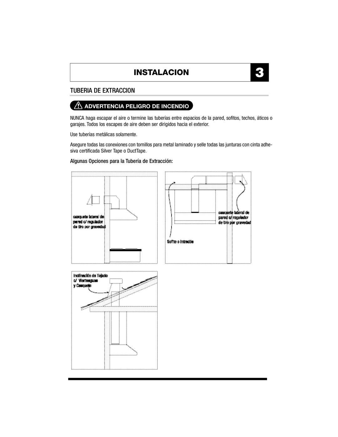 Jenn-Air JXT9130CDP, JXT9136CDP specifications INSTALACION3, Advertencia Peligro DE Incendio 