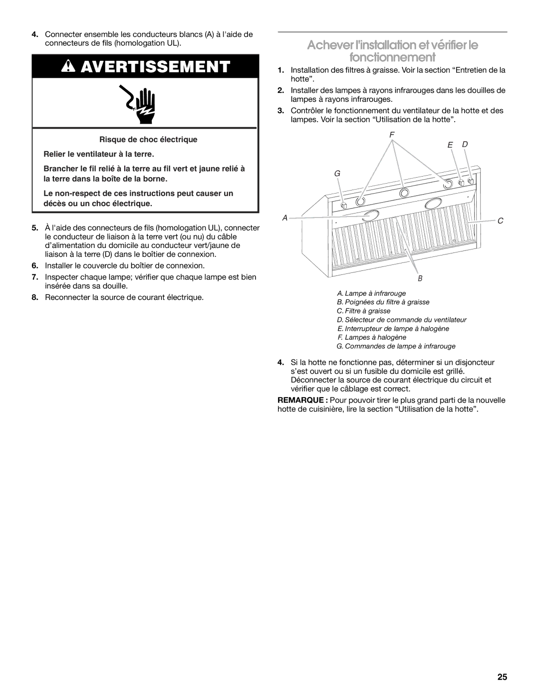 Jenn-Air LI3UNB/W10274316B installation instructions Achever linstallation et vérifier le Fonctionnement 