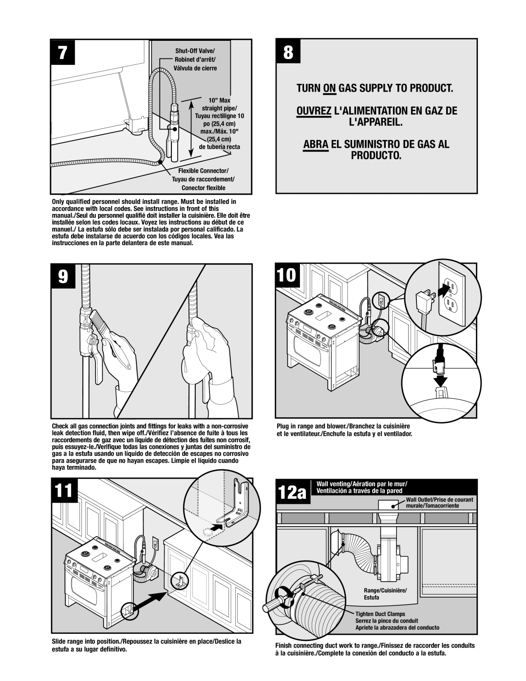 Jenn-Air Oven manual 12a, Wall venting/Aération par le mur 