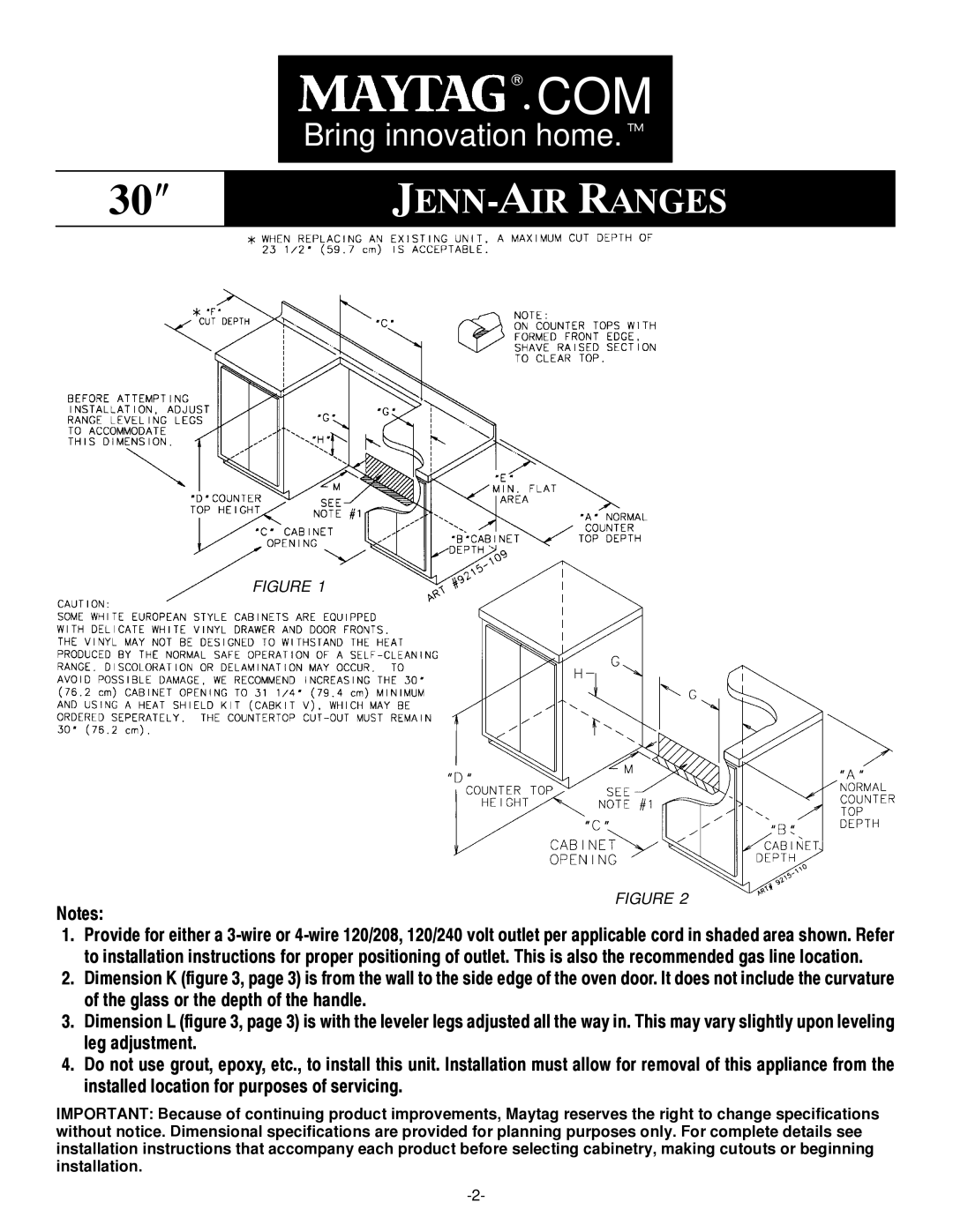 Jenn-Air Range installation manual Com 